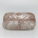 BVLGARI Chandra Tote Bag Leather Silver Auth bs26718-5