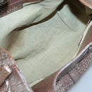 BVLGARI Chandra Tote Bag Leather Silver Auth bs26718-11