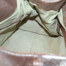 BVLGARI Chandra Tote Bag Leather Silver Auth bs26718-19