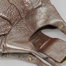 BVLGARI Chandra Tote Bag Leather Silver Auth bs26718-7