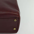 CARTIER Must Line Tote Bag Leather Bordeaux Gold Auth bs26721-14