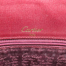CARTIER Must Line Tote Bag Leather Bordeaux Gold Auth bs26721-17