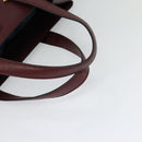 CARTIER Must Line Tote Bag Leather Bordeaux Gold Auth bs26721-7