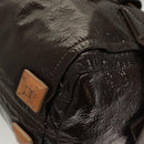 Chloe Hand Bag Enamel Brown Auth bs26736-14