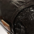 Chloe Hand Bag Enamel Brown Auth bs26736-16