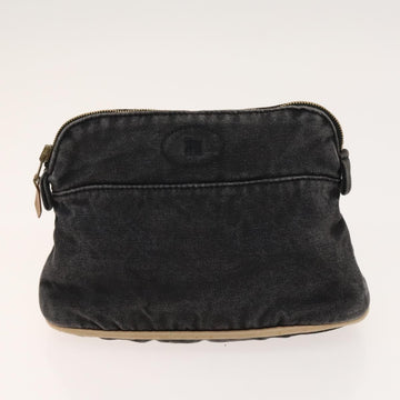 HERMES Bolide Pouch Canvas 2Set Black Auth bs26741 - 0