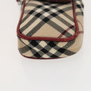 BURBERRY Nova Check Blue Label Bag Leather Canvas 2Set Beige Auth bs26744-16