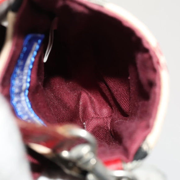 BURBERRY Nova Check Blue Label Bag Leather Canvas 2Set Beige Auth bs26744