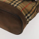 BURBERRY Nova Check Blue Label Bag Leather Canvas 2Set Beige Auth bs26744-8