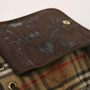 BURBERRY Nova Check Blue Label Bag Leather Canvas 2Set Beige Auth bs26744-9