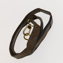 FENDI Pecan Canvas Hand Bag Leather 2Set Black Brown gold Auth bs26745-11