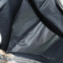 FENDI Pecan Canvas Hand Bag Leather 2Set Black Brown gold Auth bs26745-18