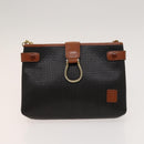 BALLY Shoulder Bag Leather PVC 3Set Beige Black Auth bs26746-10