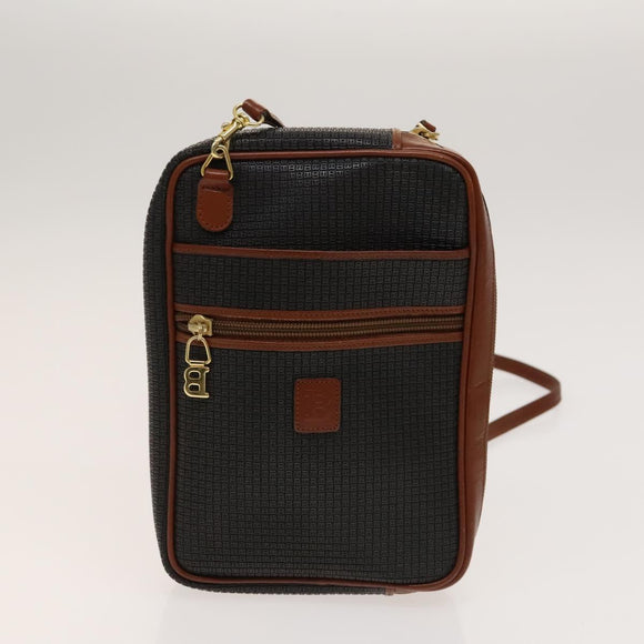 BALLY Shoulder Bag Leather PVC 3Set Beige Black Auth bs26746