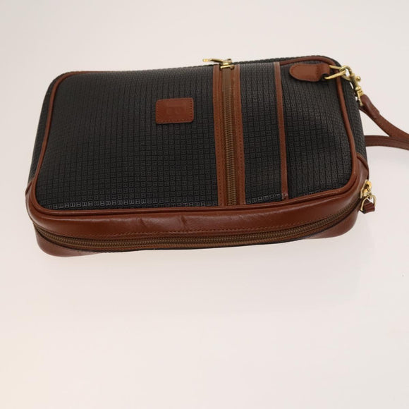 BALLY Shoulder Bag Leather PVC 3Set Beige Black Auth bs26746