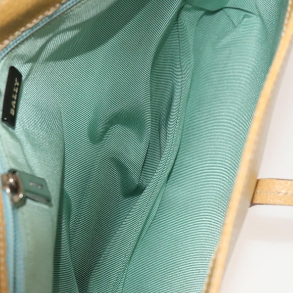 BALLY Shoulder Bag Leather PVC 3Set Beige Black Auth bs26746