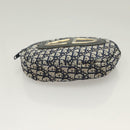 Christian Dior Trotter Canvas Pouch 2Set Blue Beige Silver Auth bs26748-13