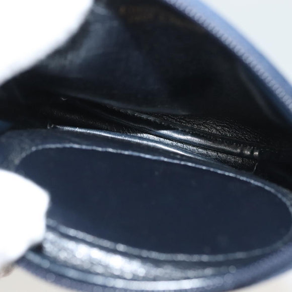 Christian Dior Trotter Canvas Pouch 2Set Blue Beige Silver Auth bs26748