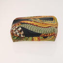 Salvatore Ferragamo Bag Leather Canvas 2Set Black Silver yellow Auth bs26749-14