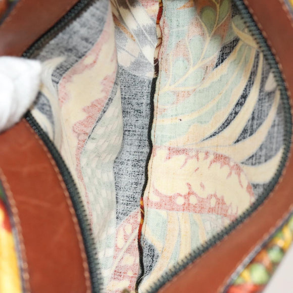 Salvatore Ferragamo Bag Leather Canvas 2Set Black Silver yellow Auth bs26749