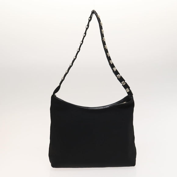 Salvatore Ferragamo Bag Leather Canvas 2Set Black Silver yellow Auth bs26749