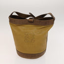 LOEWE Anagram Shoulder Bag Leather 2Set Beige Brown gold Auth bs26751-10