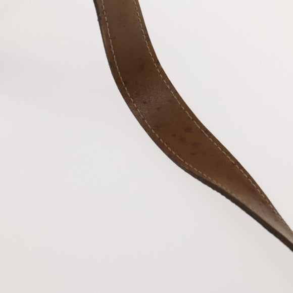 LOEWE Anagram Shoulder Bag Leather 2Set Beige Brown gold Auth bs26751