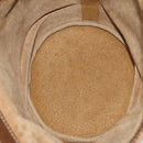 LOEWE Anagram Shoulder Bag Leather 2Set Beige Brown gold Auth bs26751-17