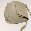 LOEWE Anagram Shoulder Bag Leather 2Set Beige Brown gold Auth bs26751-4