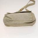 LOEWE Anagram Shoulder Bag Leather 2Set Beige Brown gold Auth bs26751-7