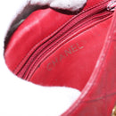 CHANEL Bicolore Waist Bag Lamb Skin Red Gold CC Auth bs26757-14