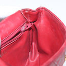 CHANEL Bicolore Waist Bag Lamb Skin Red Gold CC Auth bs26757-17