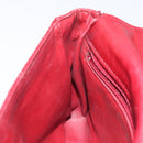 CHANEL Bicolore Waist Bag Lamb Skin Red Gold CC Auth bs26757-18