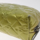 CHANEL Pouch Enamel Silver CC Auth bs26759-15