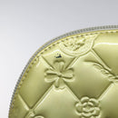 CHANEL Pouch Enamel Silver CC Auth bs26759-8