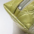 CHANEL Pouch Enamel Silver CC Auth bs26759-10