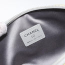 CHANEL Pouch Enamel Silver CC Auth bs26759-17