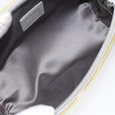 CHANEL Pouch Enamel Silver CC Auth bs26759-11