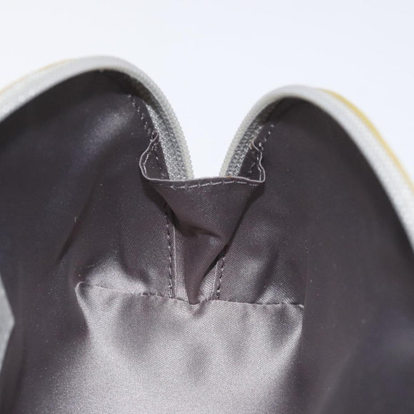 CHANEL Pouch Enamel Silver CC Auth bs26759