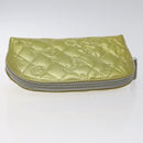 CHANEL Pouch Enamel Silver CC Auth bs26759-5