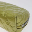 CHANEL Pouch Enamel Silver CC Auth bs26759-7