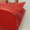 LOUIS VUITTON Monogram Vernis Reade PM Hand Bag Red Rouge M91088 LV Auth bs26765-14