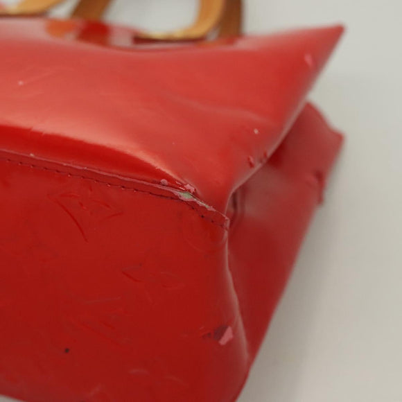 LOUIS VUITTON Monogram Vernis Reade PM Hand Bag Red Rouge M91088 LV Auth bs26765