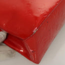 LOUIS VUITTON Monogram Vernis Reade PM Hand Bag Red Rouge M91088 LV Auth bs26765-15