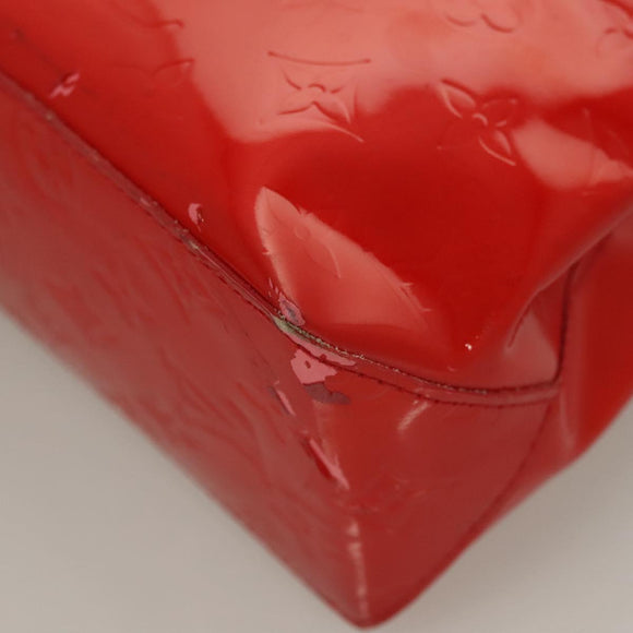LOUIS VUITTON Monogram Vernis Reade PM Hand Bag Red Rouge M91088 LV Auth bs26765