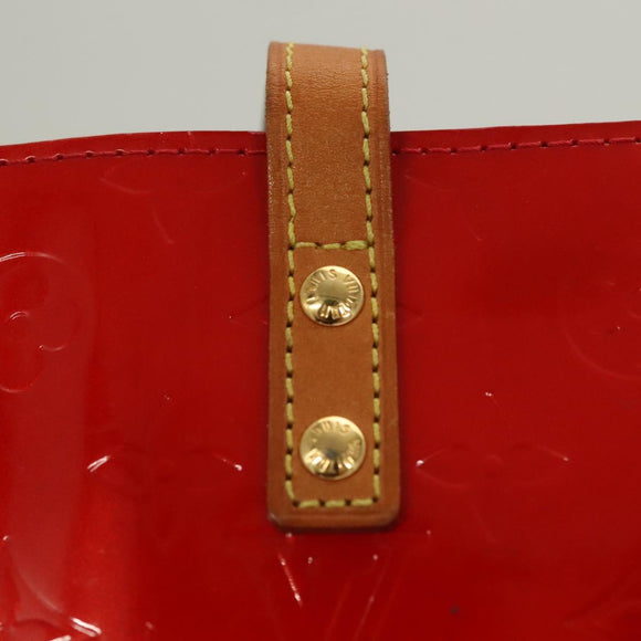LOUIS VUITTON Monogram Vernis Reade PM Hand Bag Red Rouge M91088 LV Auth bs26765