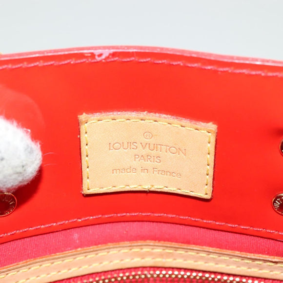 LOUIS VUITTON Monogram Vernis Reade PM Hand Bag Red Rouge M91088 LV Auth bs26765
