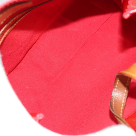 LOUIS VUITTON Monogram Vernis Reade PM Hand Bag Red Rouge M91088 LV Auth bs26765