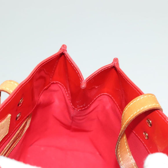 LOUIS VUITTON Monogram Vernis Reade PM Hand Bag Red Rouge M91088 LV Auth bs26765