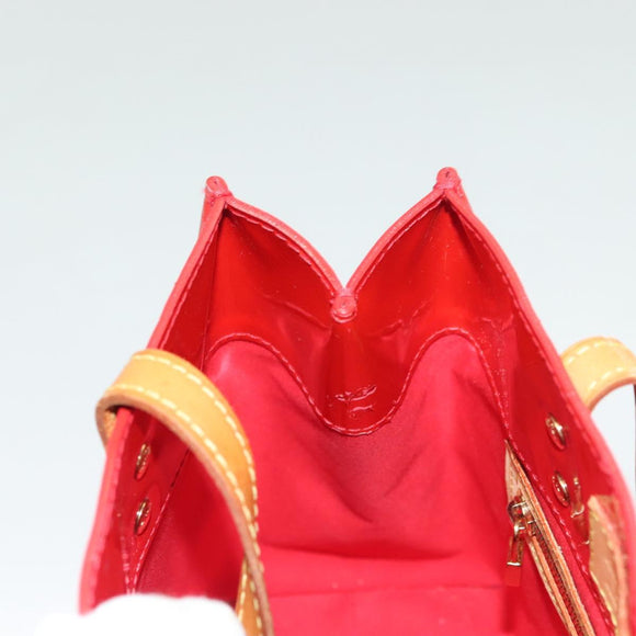 LOUIS VUITTON Monogram Vernis Reade PM Hand Bag Red Rouge M91088 LV Auth bs26765